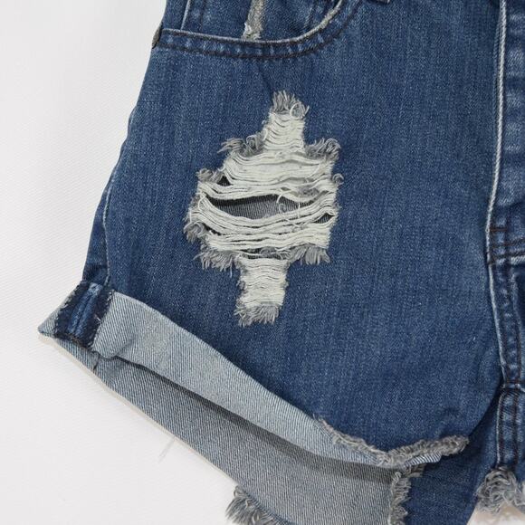 One Teaspoon Distressed Denim Jean Shorts Size 26 - Picture 5 of 16